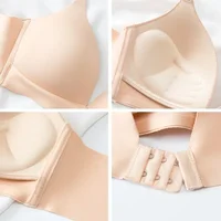 FallSweet 3PCS Japanese Style Seamless Push Up Bra for Women Wireless 3/4 Cup Glossy Bralette Comfort Underwear Female Lingerie - Image 5