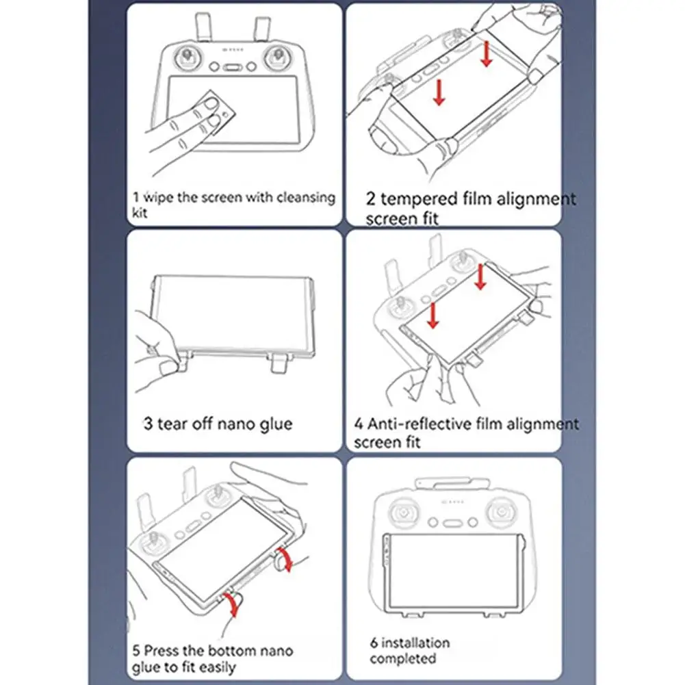 NEW Premium Remote Control Tempered Glass For DJI Mini 4 Pro RC 2 Screen Protector Sumptuous Display Screen Protective Glass