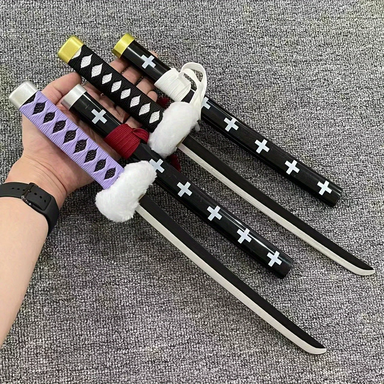 18inch Roronoa Zoro Katana Anime Cosplay Prop Sword Real Size Japanesa Katana Ninja Blade Sword Knife Original Samurai Sabre Toy