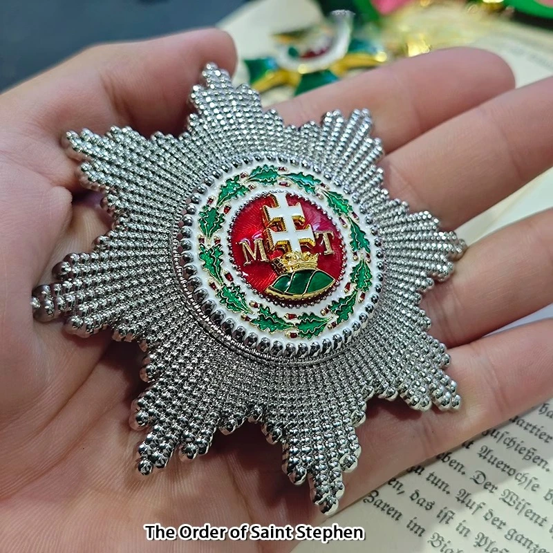 تيريزا سانت ستيفن المجر الصليب قائد النظام الشريط ميدالية الهدايا لجمع الحرف الديكور جودة عالية