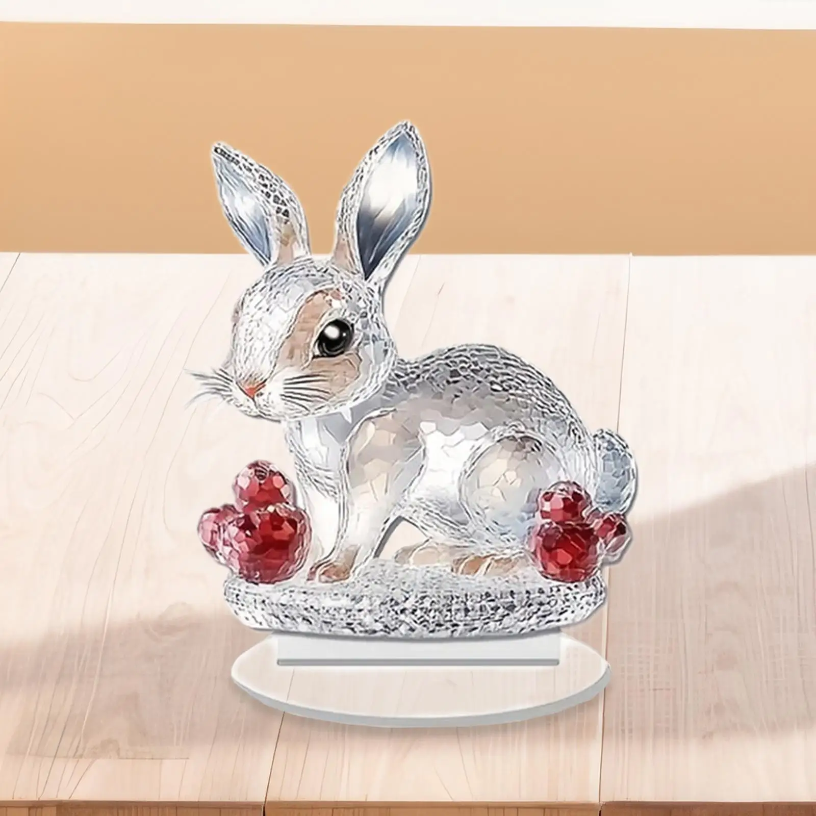 Easter Bunny Ornament Present Acrylic for Bathroom Businesses Living Room