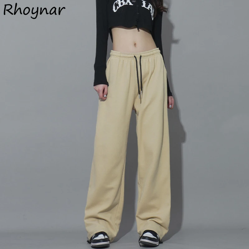 

Hip Hop Pants Women Baggy Jogger Pure Elastic Waist Summer Pantalones Sporty Teens All-match Korean New Fashion Clothes 4-Colors