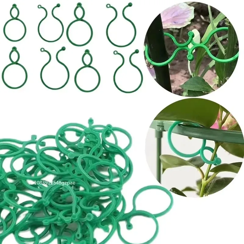 50-200Pcs Buckle Vine Tying Clips Ring Fixing Bracket Garden Plant Holder Tools Garden Decorations Plant Climbing Wall Clips