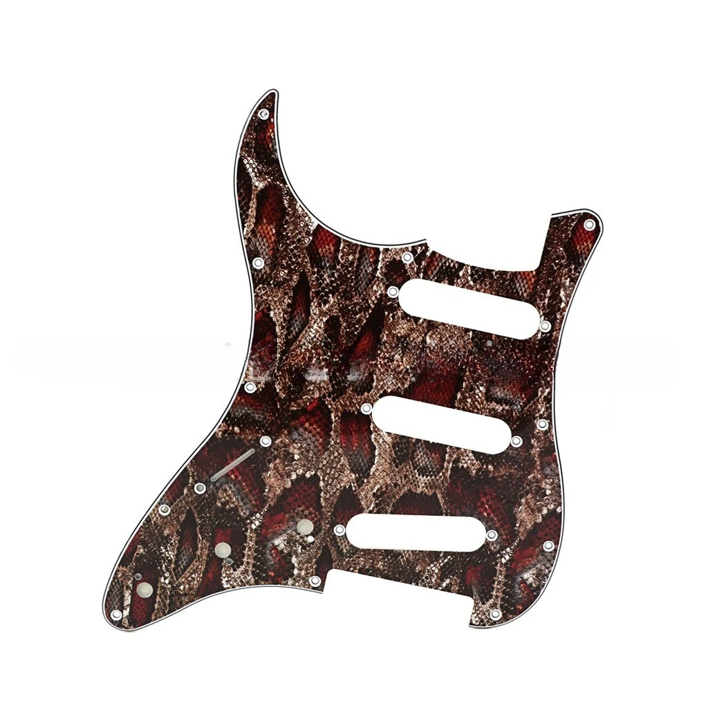 Left-Hand ST Style Guitar Pickguard Snake Leopard Print Multi Color Available SSH 3 Single Coil Scratch Plate DIY