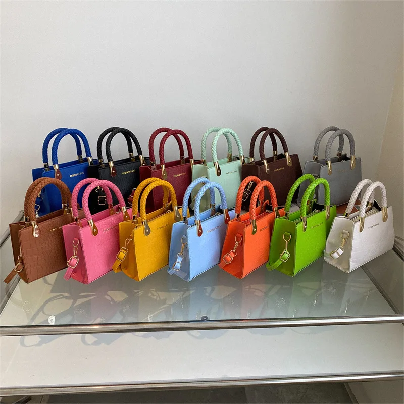 Bag Women's 2023 Korean Version Foreign Style New Stone Pattern Woven Handbag Cross-body Bag hand bags for women  handbag