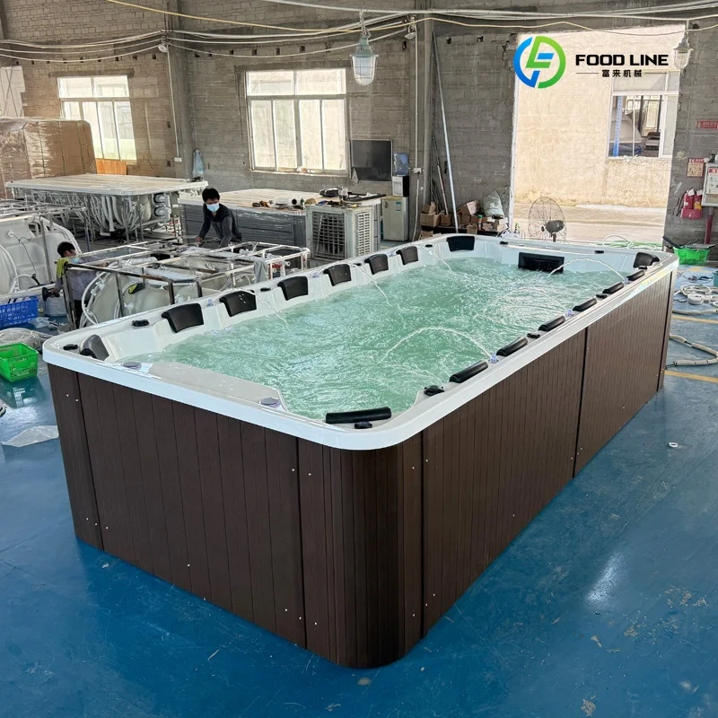 2026 Hot Sale Self-Cleaning Spa Pool Modern Design Freestanding Outdoor Whirlpool Massage Hot Tub Easy Installation Customized