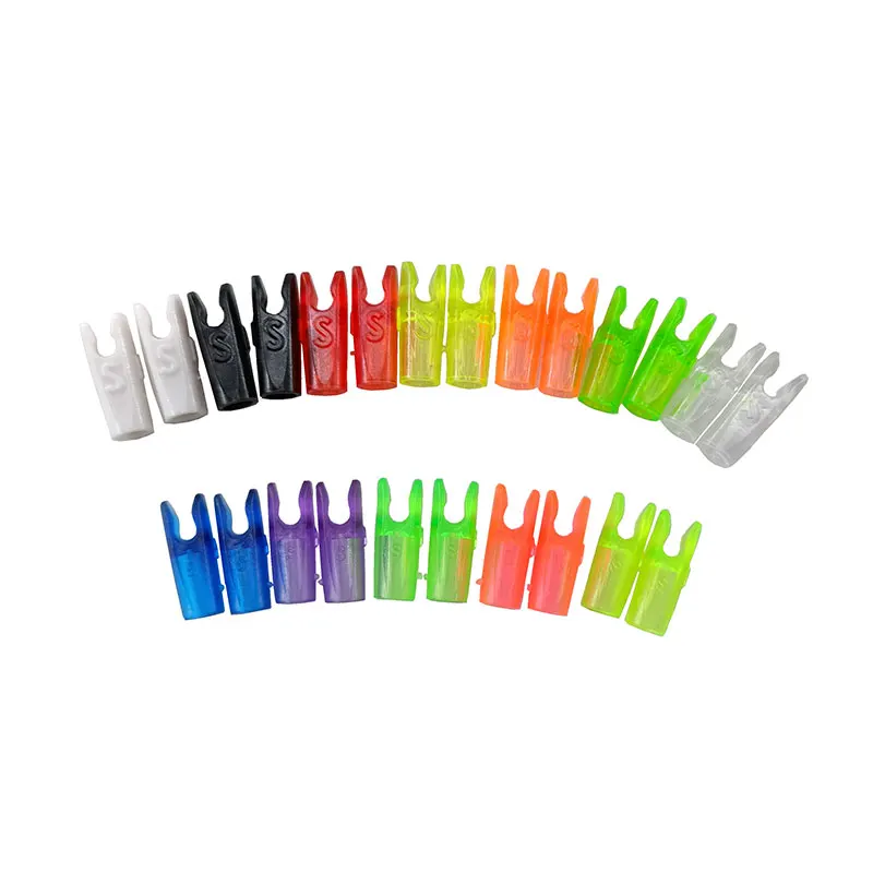 50pcs Size S Plastic Arrow Pin Nocks For ID4.2mm/6.2mm/3.2mm Arrow Shaft Archery Accessory Compound Recurve Bow Hunting Shooting