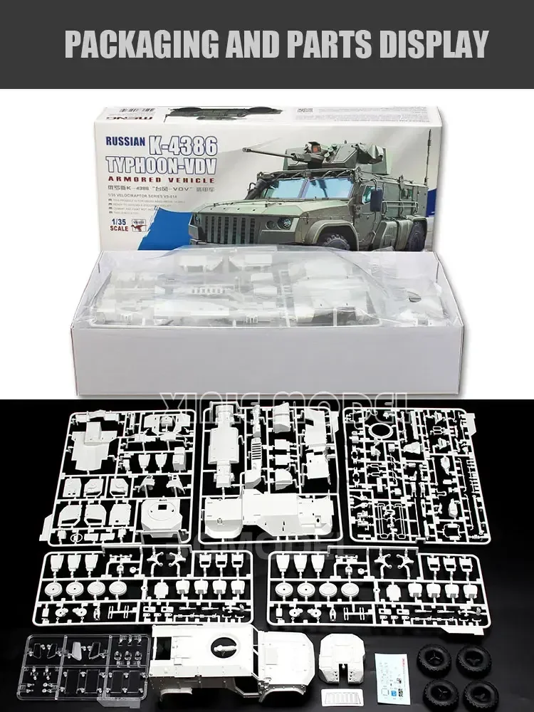 

MENG Hobby Scale Model Kit VS-014 Russian K-4386 Typhoon-VDV Armored Vehicle 1/35 Military Model DIY Collection Gift