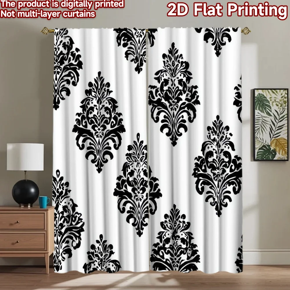 

1pc 2D flat Photography Backdrop Tapestry Classic Black Floral Design 100% Polyester Anniversary Use for Suitable for oversized