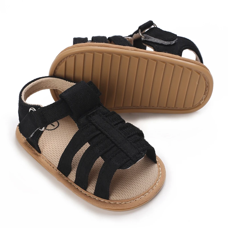Chaussures d'été pour bébés garçons et filles, sandales antidérapantes à semelle en caoutchouc, premiers pas pour nourrissons, sandales de jardin décontractées pour bébés garçons