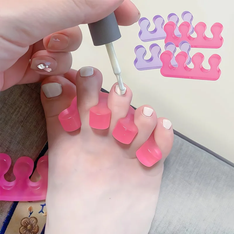 M-Shaped Toe Separator, Silicone Toe Fixator, Night Foot Soak Relaxation, Washable and Reusable