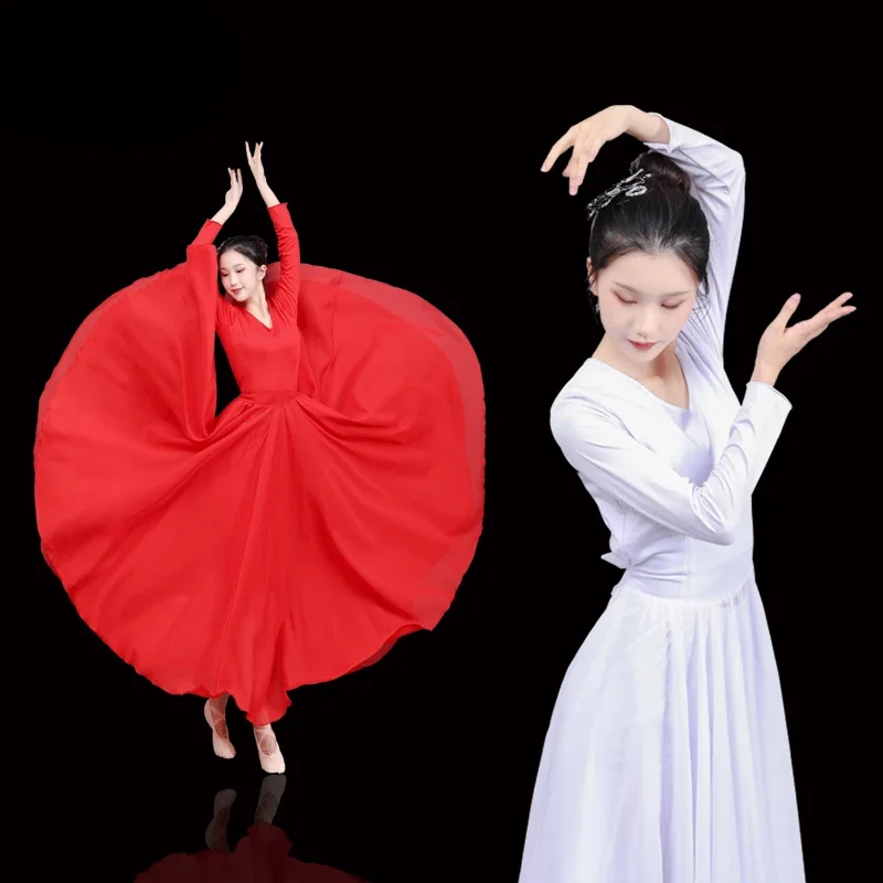 Vestido vermelho chinês Wanjiang dança com luzes