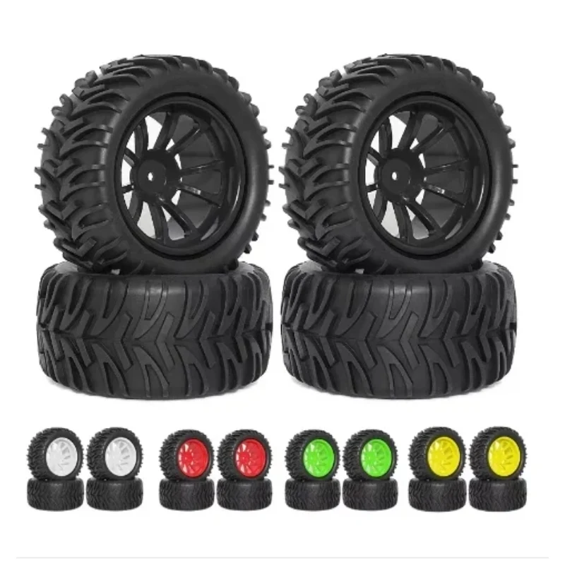 

128MM 1/10 RC Monster Truck Buggy Tire Tyre Wheel Foam Inserts 12mm Hex for Arrma Redcat HSP HPI Tamiya Kyosho