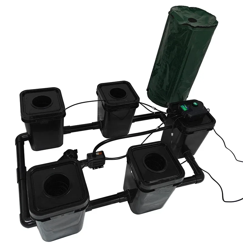 High Quality 5 Gallon RDWC 4/6/8/10/12 Buckets Hydroponic Growing Systems  System