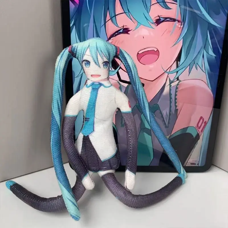 Hatsune Miku Project Sekai Skeleton Plush Doll, Wire Frame Movable Figure, Abstract Anime Stuffed Toy Collectible Gift