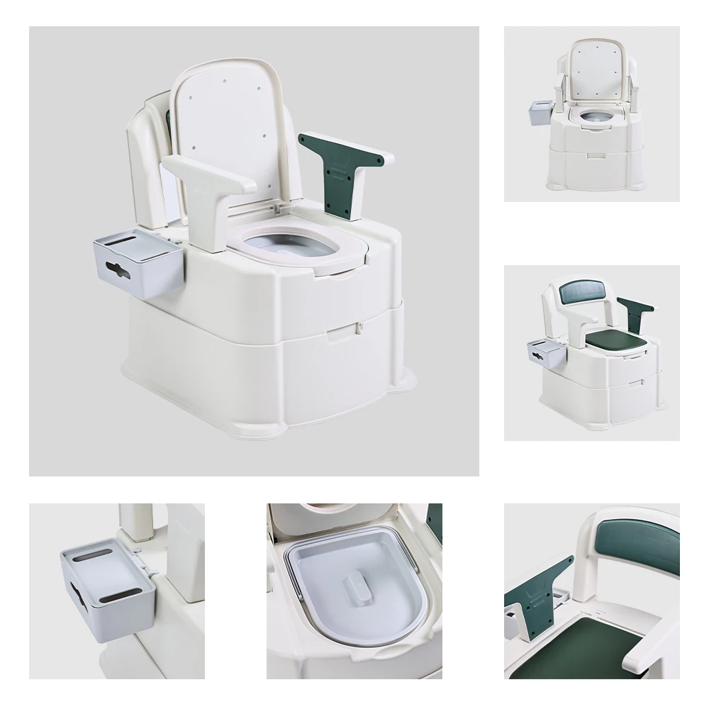 Tecforcare OEM ODM soft Movable toilet Home care elderly toilet elderly care products camping toilet