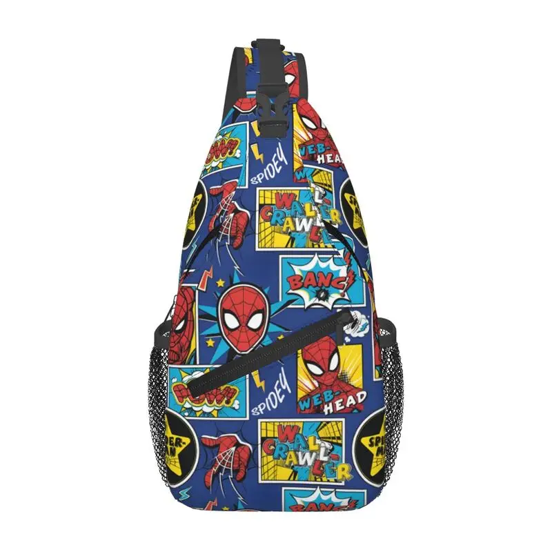 

Cool Classic Movie Hero Spider Man Crossbody Sling Backpack Men Shoulder Chest Bag for Hiking