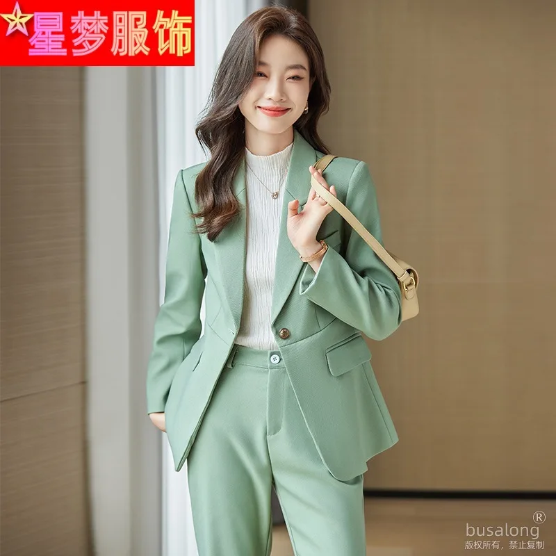 High Sense Business Suit Women's Spring and Autumn 2023 New Fashion Temperament Office Wear Slim-Fitting Suit Two-Piece Set