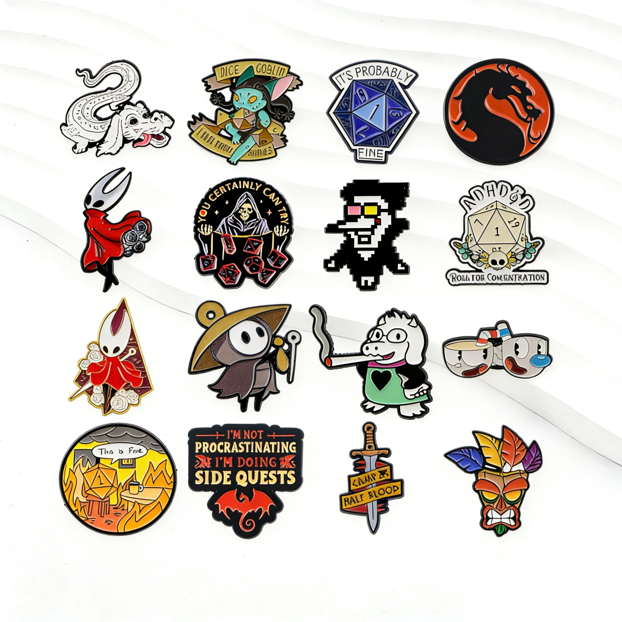 

Classic Game Enamel Pins Cool Dragon Brooches Badges for Backpacks Jackets Hats Retro Collection Gifts Cosplay Accessories