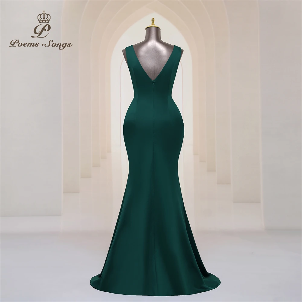 Elegant sequins waist mermaid Evening dresses robe de soiree de mariage vestidos de noche  prom dress party dresses Maxi dress