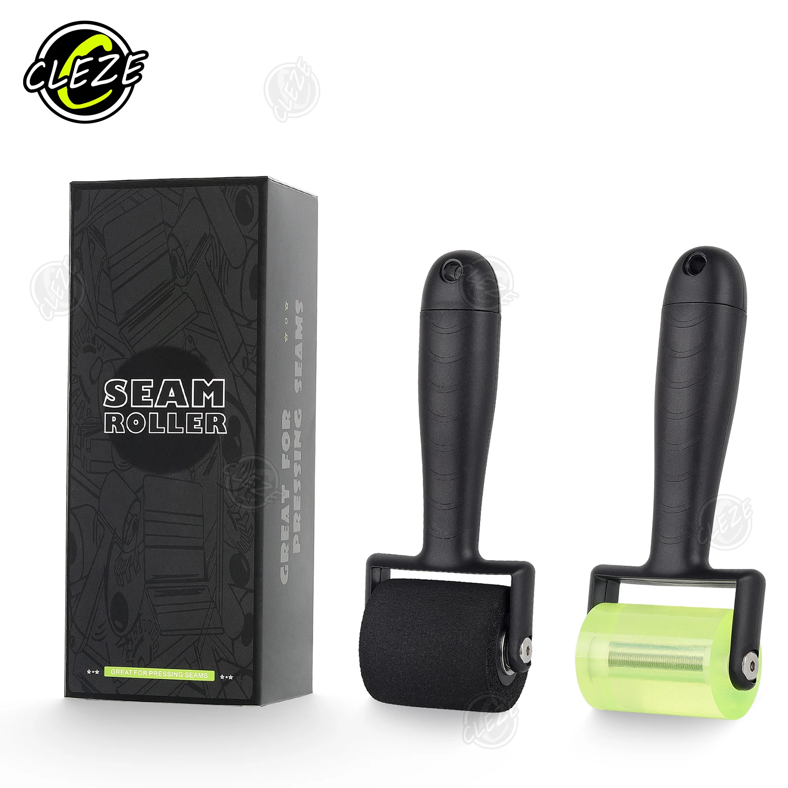 

CLEZE мягкая резина/губка автомобильная виниловая пленка инструмент колесо прижимной ролик ручка для углеродной краски пленки наклейки обои ремесла