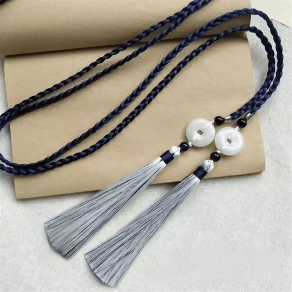 Fashion Slim Hanfu Waist Tie Belt Pendant Chinese Style Tassel Waist Cord Bead Tie Rope Rope Waist Chain Hanfu Accessories