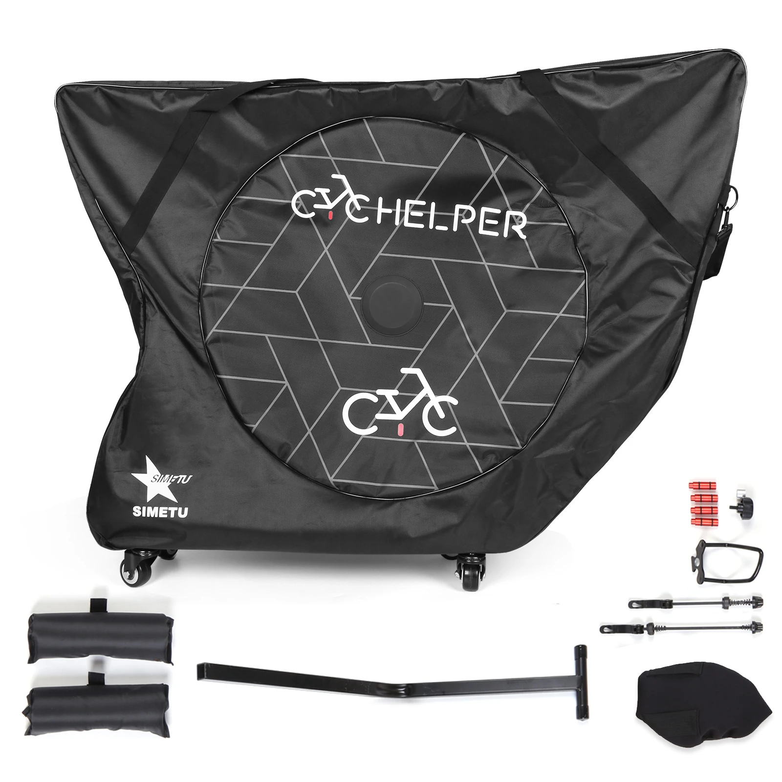 حقيبة حمل لتخزين الدراجات مع حقيبة نقل للدراجة بعجلات تناسب دراجات الطرق وTT #5
