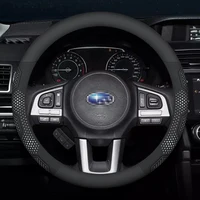 Para Subaru STI OUTBACK WRV BRZ XV Impreza Forester Legacy Ascent gamuza de fibra de carbono protector para volante de coche accesorios para automóviles