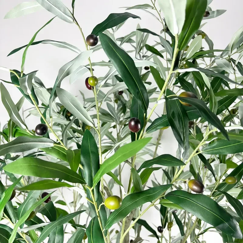 2.4m Artificial Olive Tree Large Faux Bonsai Plant Silk Leaves Plastic Trunk Indoor Outdoor Home Garden Decoration Greenery