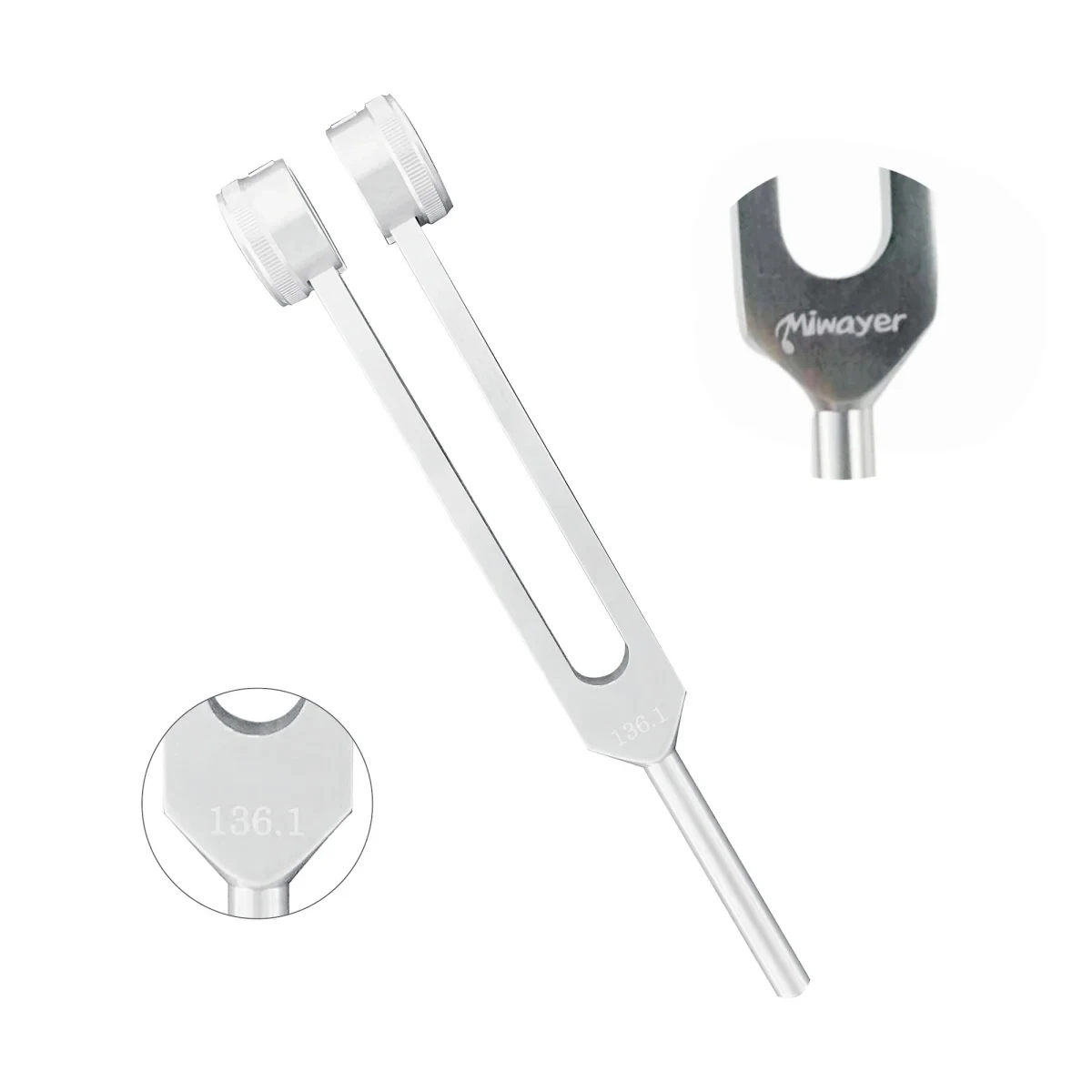 Miwayer Tuning Forks 128/136.1/256/285/369/384/417/432/440/444/512/528/741/852/963/4096Hzr for Heart Chakra Healing Beginner - view 3