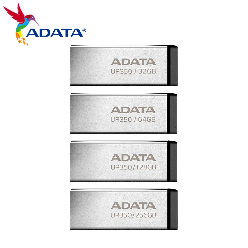 ADATA UR350 USB3.2 Flash Drive 32GB 64GB 128GB 256GB metal U Stick Pen DriveRead Speed Up To 100MB/s  Memory USB Stick