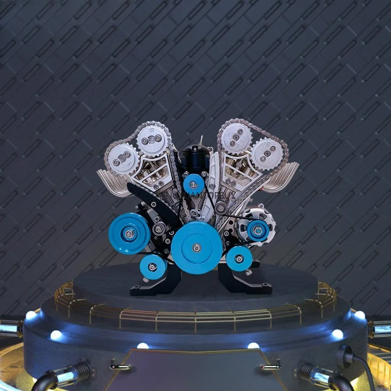 Mini car eight-cylinder engine assembly ornament