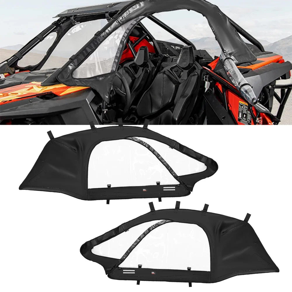 

UTV PRO R Side Windshield Compatible with Polaris RZR PRO R 2022-2024 Soft Upper Doors Cab Enclosures Fit with Side Mirrors