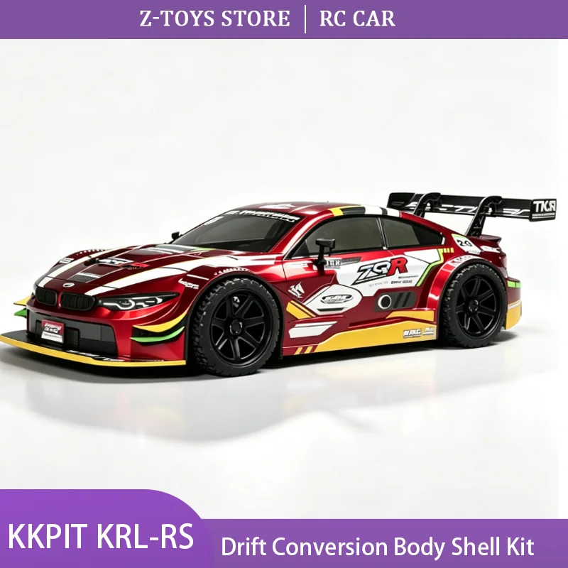 KKPIT KRL-RS 1/8 RC Drift Conversion Kit Transparent Body Shell with Spoiler for 1/10 Scale Drift Car Upgrade Parts