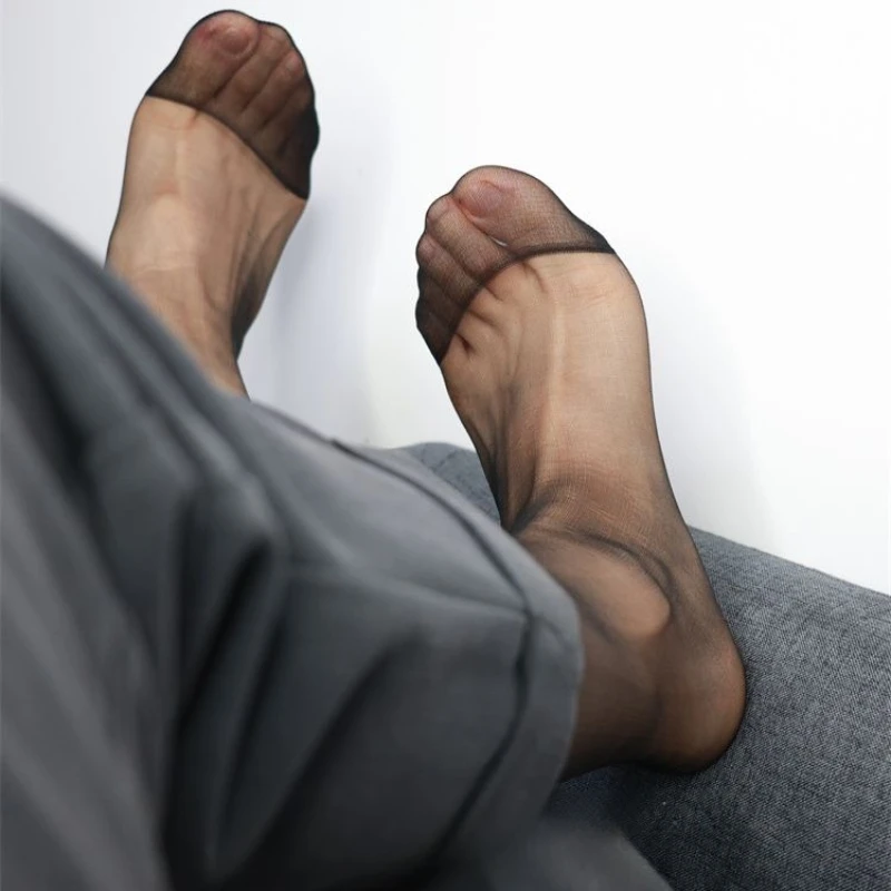 

10 Pairs Man Sheer Long Socks Sexy Formal Business Mid-calf Disposable Socks Men 0D Ultra-thin Matte See Through Stockings Set