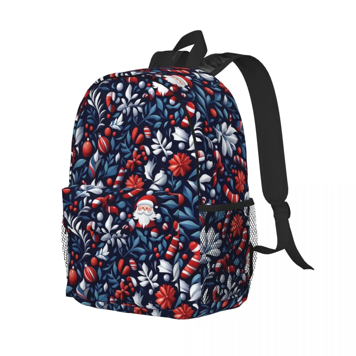 

Cartoon Candy Cane With Christmas Charm Backpack Student Boys Girls BookBag Kids School Bag Laptop Shoulder Bags for Men Women