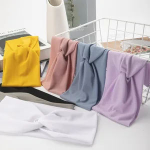 Tiara torcida de tecido com rosca sedosa, yoga, treino, corrida, esporte, faixas de cabelo elásticas para mulheres, turbante, envoltório de cabelo para meninas 10 principais vendas faixa de cabelo cetim - №9