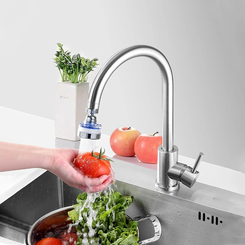 3 Piece Sink Water Filter Faucetz Faucet Filter 360° Rotating Fauc Filters ABS Purifier Kitchen Tap Filtration For Bathrooms