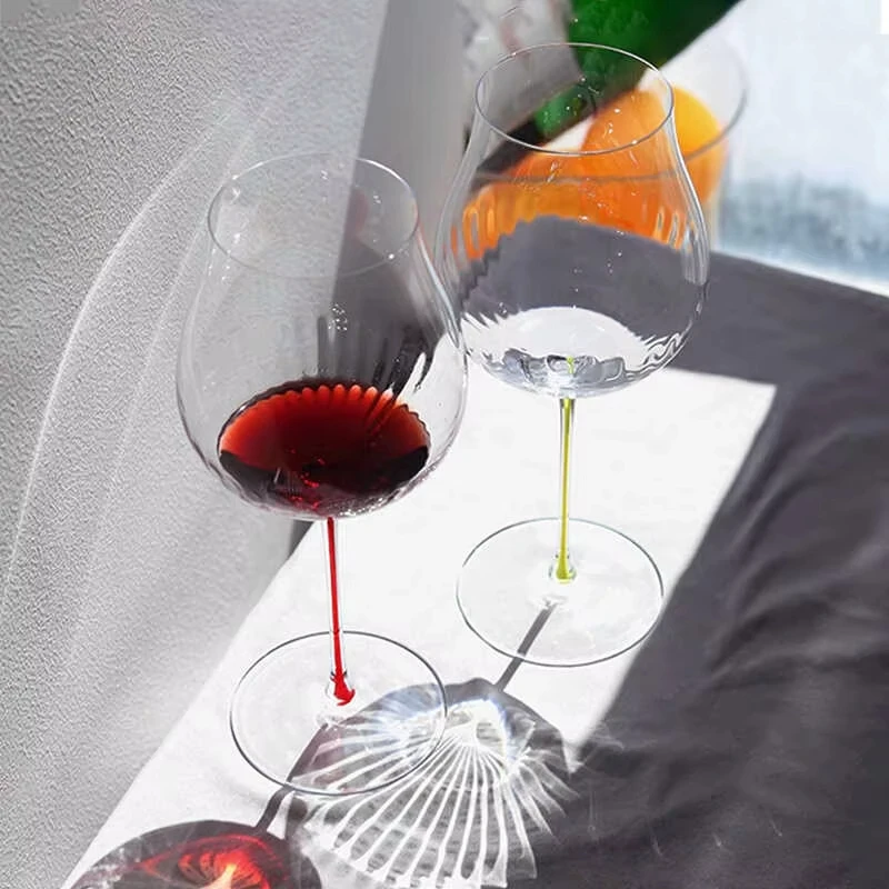 770ml Large Capacity prism Red Wine Glass Bordeaux Red Rod Wine Glass High value Handmade Crystal Glass Goblet