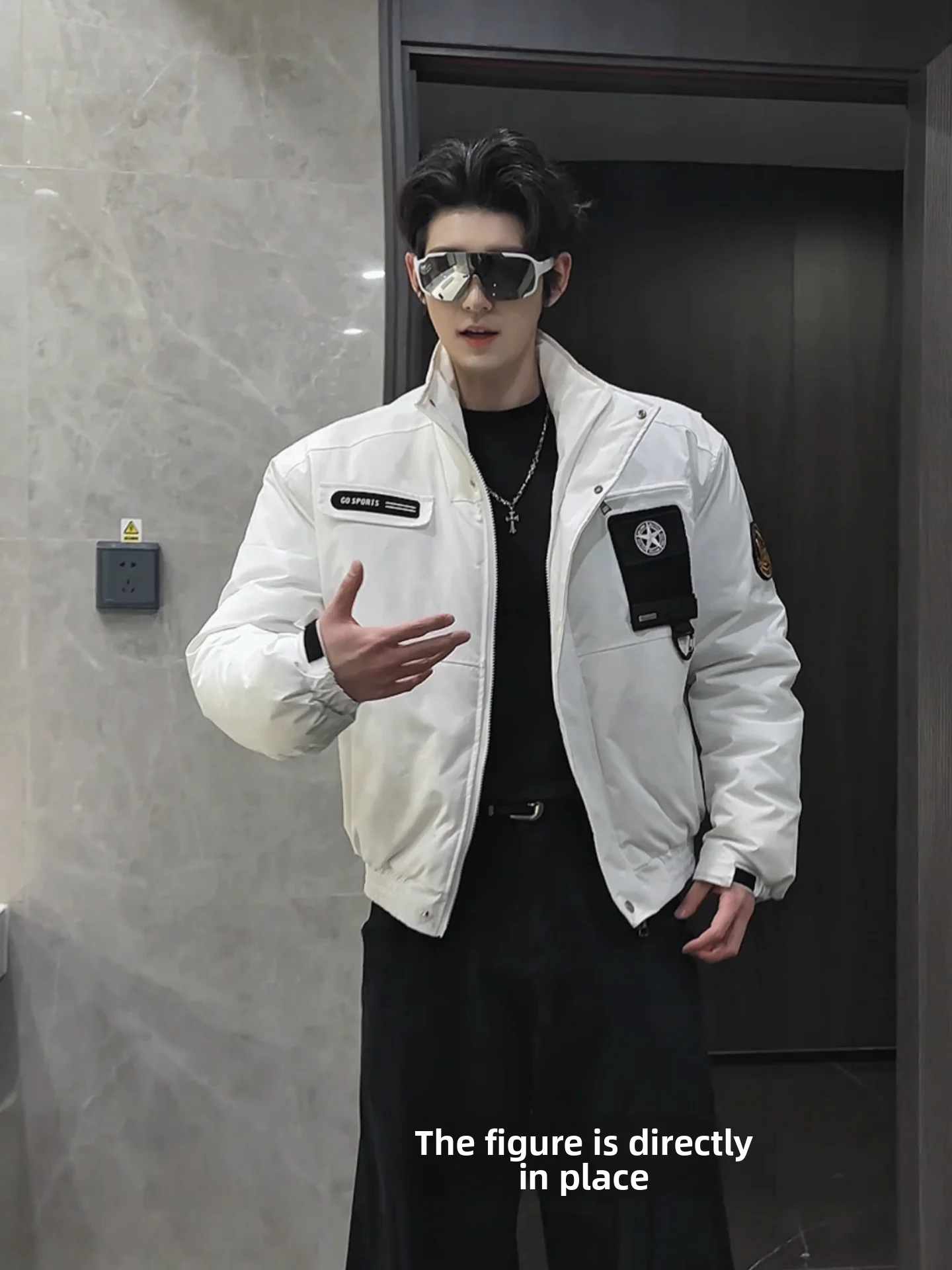 

Мужская модная хлопковая куртка с воротником-стойкой American Sle, повседневная верхняя одежда, теплая осенне-зимняя застежка-молния, шляпа в комплекте