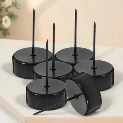 

6pcs Metal Holders Taper Holder Stakes For Wreath Floral Centerpiece Table Decoration Iron Base Party Festival Decor