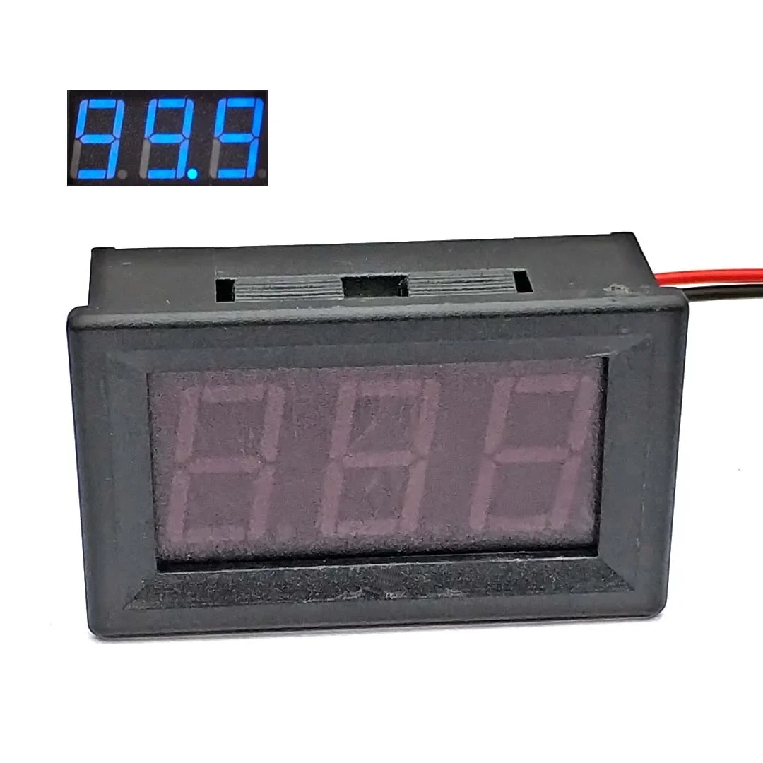 2 Wire 0.56" DC 4.5V-120V Red/Green/Blue Digital Voltmeter Volt Panel Meter for 12V 24V 36V 48V 60V 72V 84V Battery