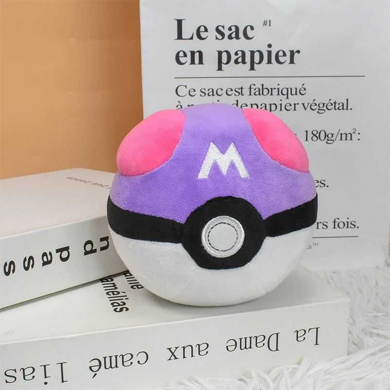 Pokémon Poke Ball Master Ball en peluche pour enfants, boule ultra détendue, jouets en peluche au beurre, cadeaux de Noël pour enfants, ensemble de 5 pièces