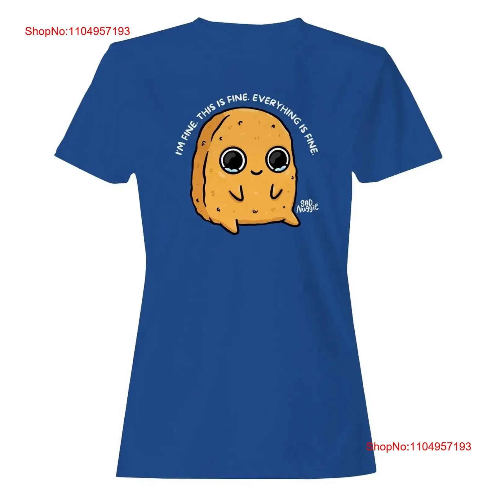 

Officially Licensed Sad Nuggie happy mode Women's T shirt vintage Washed fashion streetwear homme Slightly