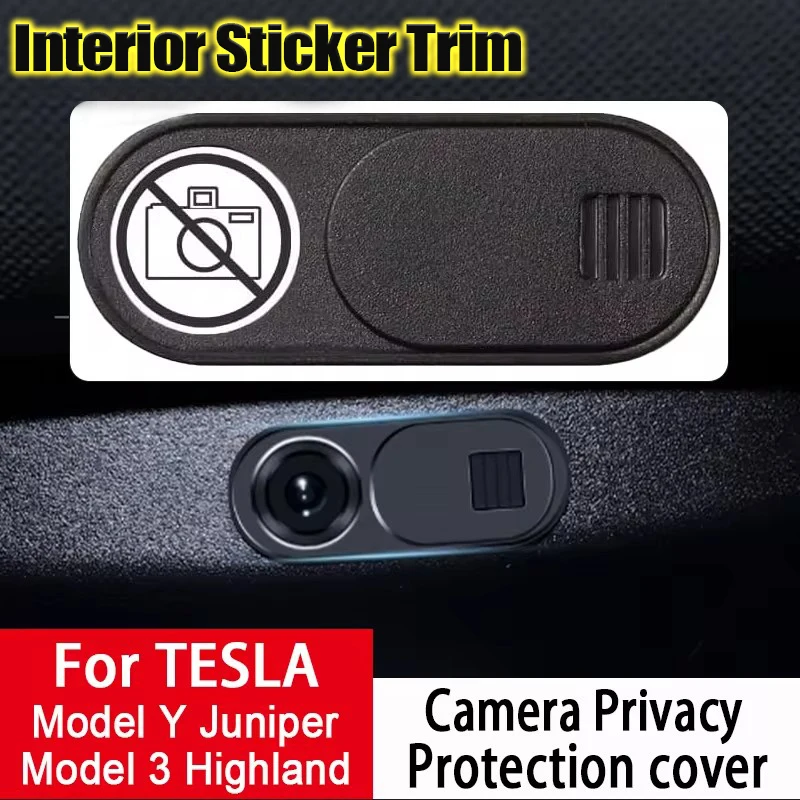 

5PCS Privacy Protector Camera Cover For Tesla Model 3 Y Center Console Accessories Webcam Slide Switch Blocker Interior Sticker