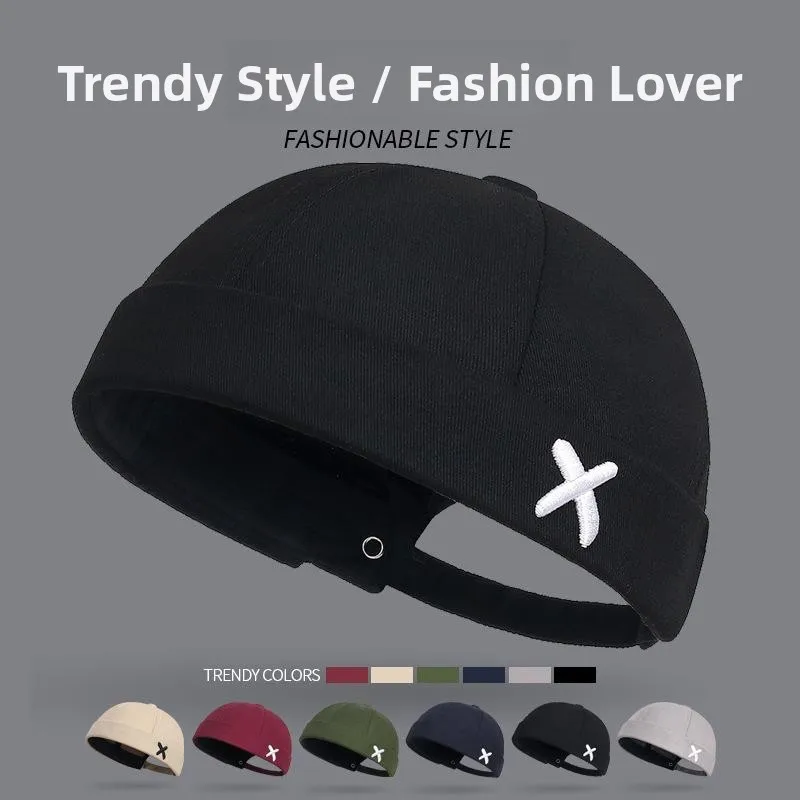 

Регулируемая кепка-танг из чистого хлопка с вышивкой, унисекс, модная, в корейском стиле, хип-хоп, с круглой тульей, без козырька