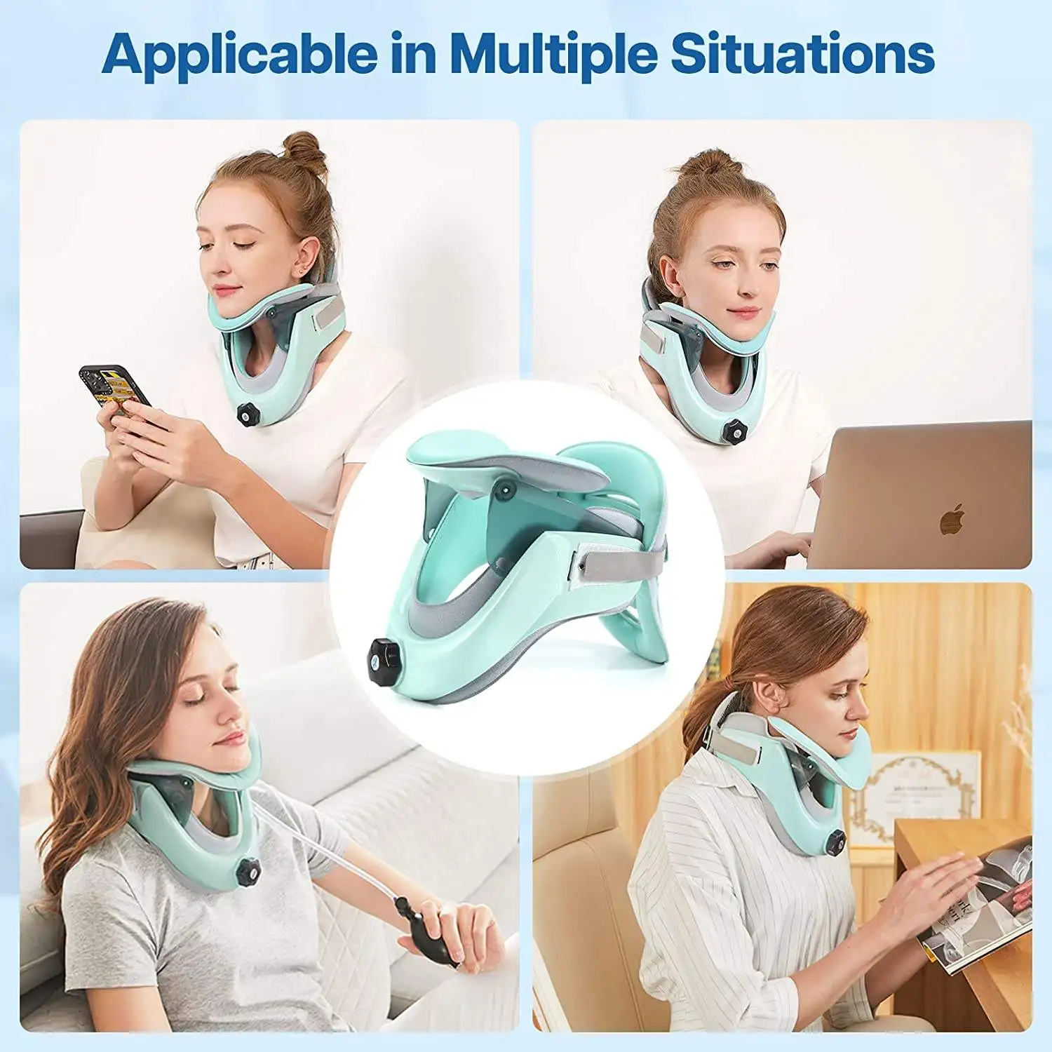 Air Sac Adjustable Neck Stretcher Collar For Cervical Spine Rehabilitation Relief Neck Shoulder Muscle Pain Traction Device