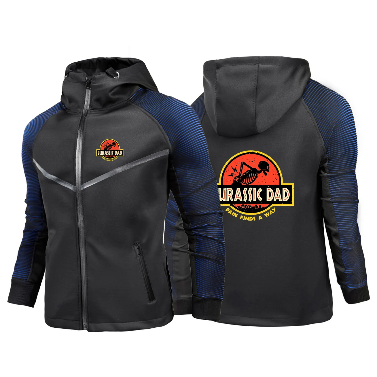 Jurassic Dad Pain Finds A Way racing jacket is suitable for spring and autumn and is durable and long-lasting hoodies jacket