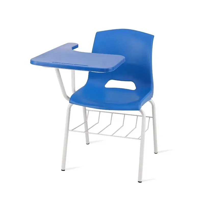 Modern Stackable Plastic School Training Chairs with Writing Tablet Pad for Study Office Conference Meeting Rooms