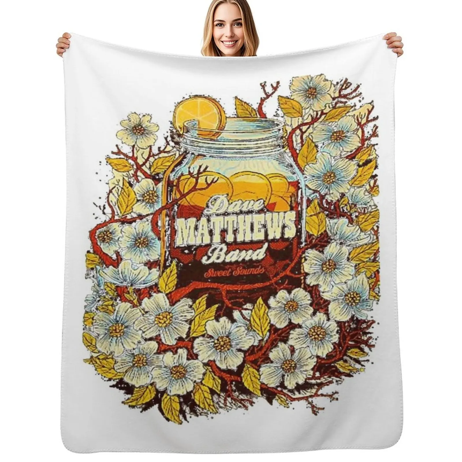 Sweet Sounds Throw Blanket Cozy Microfiber Throw Blanket for Home Bedroom